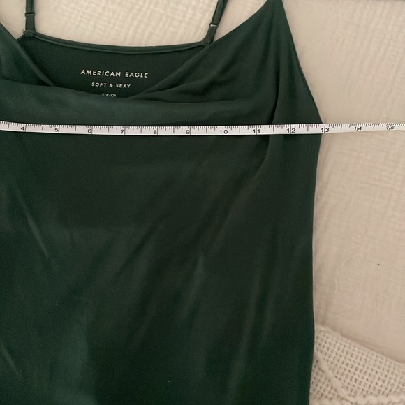 American Eagle, soft and sexy cowl neck forest green tank - Picture 3 of 4
